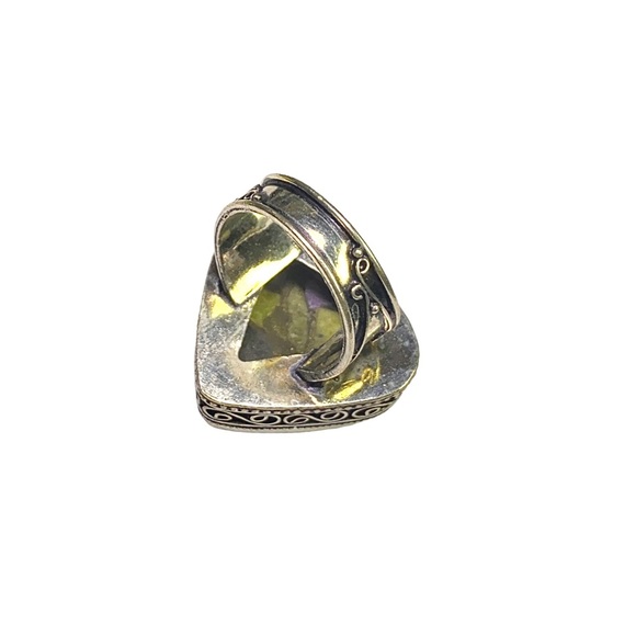 Atlantisite Gemstone in a Handcrafted Vintage-Look 925 Stamped Ring (8.5) - Picture 6 of 6